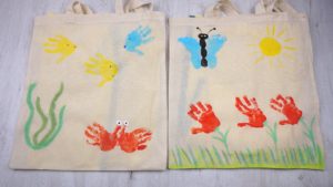 Lee más sobre el artículo Bolsa de tela decorada por mi bebé