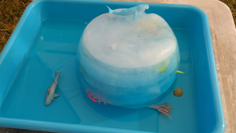 Actividades sensoriales con hielo