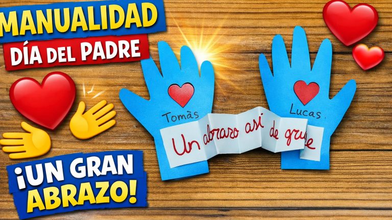 Manualidad Día del Padre ❤️ Un Abrazo con las Manos de tus Hijos